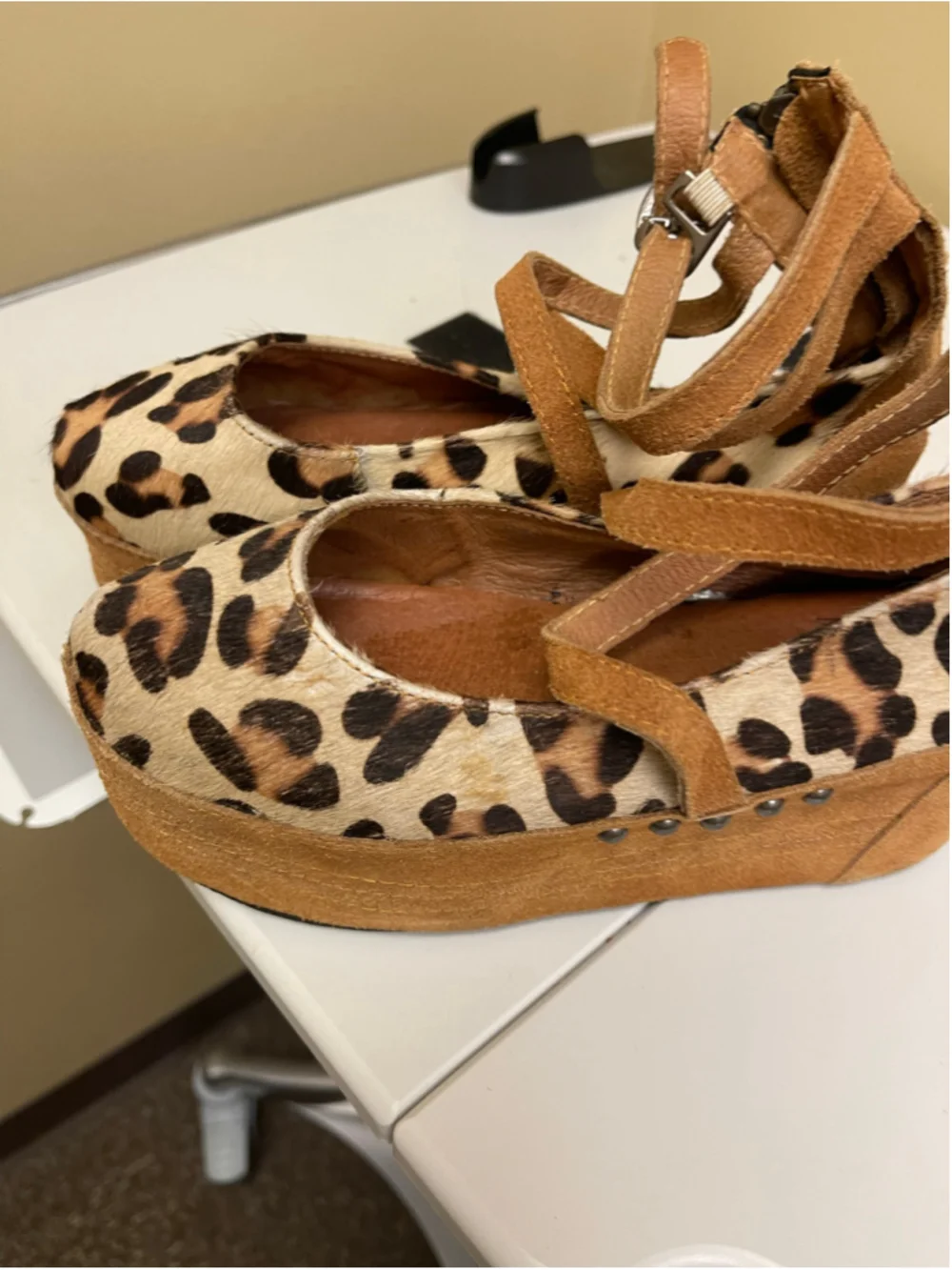 Women's Unbranded Leopard Print Platform Sandals